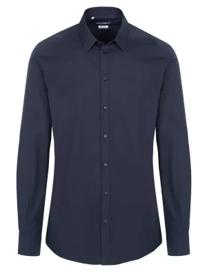 Dolce & Gabbana Gouden Collectie overhemd marineblauw