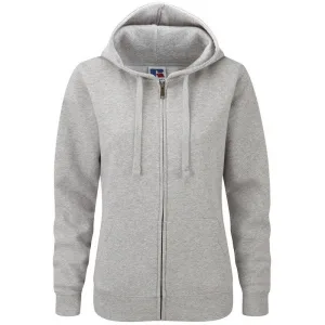 Russell Heren Authentieke Sweatshirt met volledige ritssluiting / Hoodie (Licht Oxford)