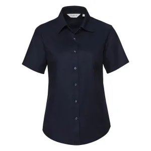 Russell Collectie Dames/Dames Korte Mouw Easy Care Oxford Shirt (Heldere marine)
