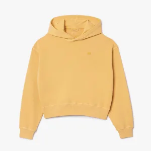Dames Lacoste Oversized Natural Dye Hooded Sweatshirt in Oranje