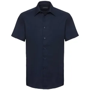Russell Collection Heren Oxford Easy-Care Tailored Shirt (Heldere marine)