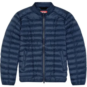 Diesel effen marineblauw gewatteerd jack