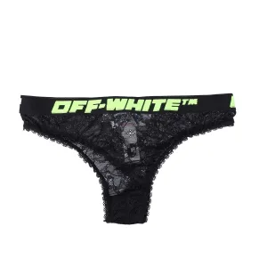 Off White Logo Band dames string in zwart