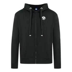 Zwarte hoodie met rits en North Sails-logo