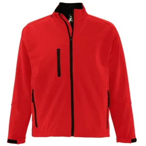 SOLS Heren Relax Soft Shell Jacket (ademend, winddicht en waterbestendig) (Rood)