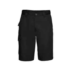 Russell Heren Korte Broek in Polycotton Twill (Zwart)