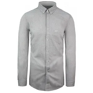 Lacoste Regular Fit Heren Wit/Zwart Overhemd