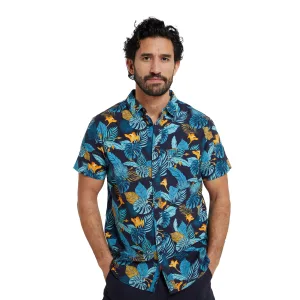 Mountain Warehouse Overhemd met korte mouwen voor heren Tropical (Blauw)