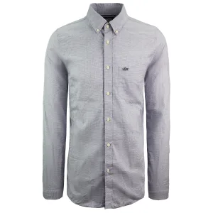 Lacoste Slim Fit Heren Blauw/Wit Overhemd