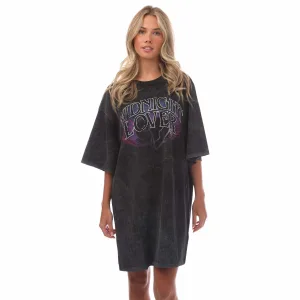 Dames Hugo Nelaja Katoenen Jersey T-shirt Jurk in Zwart