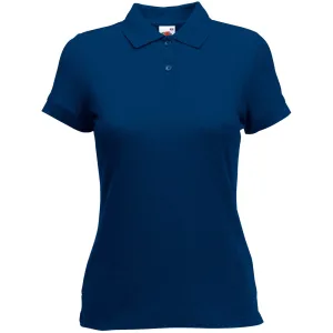 Fruit Of The Loom Vrouwen Dames-Fit 65/35 Poloshirt Korte Mouwen (Marine)