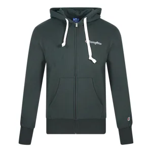 Champion Classic Script-logo zwarte hoodie met rits