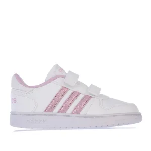Girl’s adidas Infant Hoops 2.0 Trainers in White