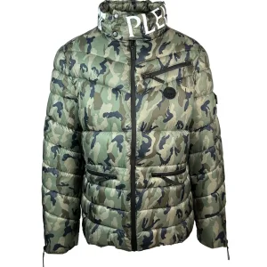 Plein Sport Padded Bold Logo Camo Jacket