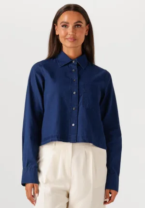 Closed Blouse Dames Cropped Classic Shirt,