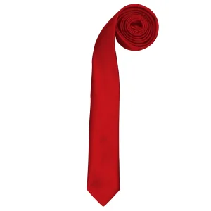 Premier Stropdas – Heren Slank Retro Work Tie (Pakket van 2) (Rood)
