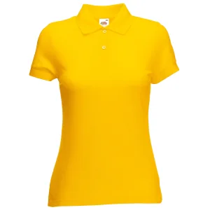 Fruit Of The Loom Vrouwen Dames-Fit 65/35 Poloshirt Korte Mouwen (Zonnebloem Geel)