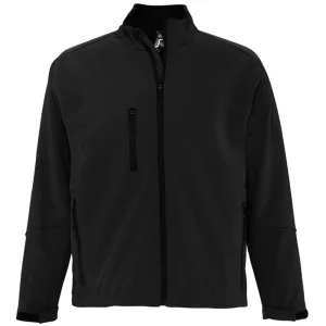 SOLS Heren Relax Soft Shell Jacket (ademend, winddicht en waterbestendig) (Zwart)