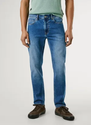 Pepe Jeans Tapered jeans STANLEY Decoratieve stiksels op de achterzakken