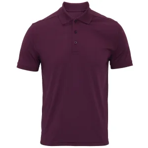 Premier Heren Coolchecker Pique korte mouw Polo T-Shirt (Aubergine)