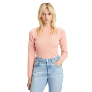 Levis Dames/Dames Sweatshirt met Geribbelde Ronde Hals (Roze)