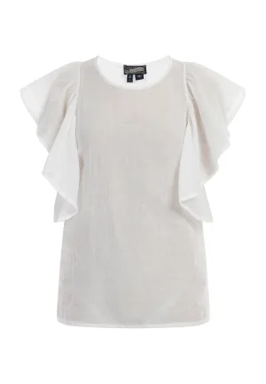 Dreimaster Blouse shirt Dames wolwit