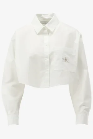 Calvin klein blouse woven label cropped, 0lb