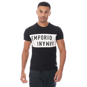 Heren Emporio Armani T-shirt met ronde hals in zwart-wit