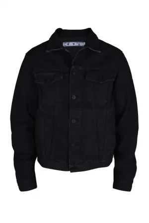 Gebroken wit spijkerjasje zwart