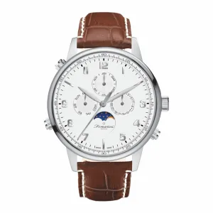 Fromanteel Globetrotter – heren horloge – zilverkleurig met  band