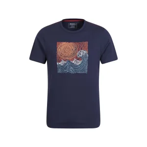 Mountain Warehouse Heren Tidal Wave Organisch Katoenen T-shirt (Marine)