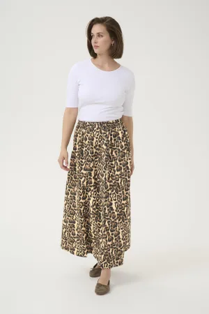 Rok A-shape Naturel Leopard Print
