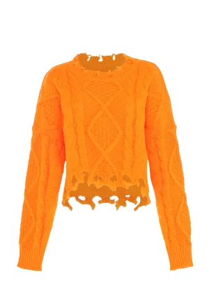 Mymo Gebreide trui Dames oranje