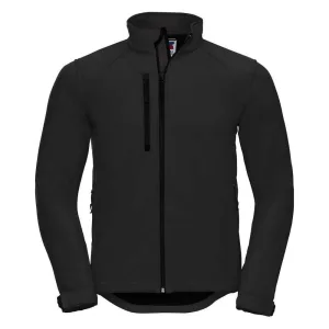 Russell Effen Soft Shell Jas Heren (Zwart)