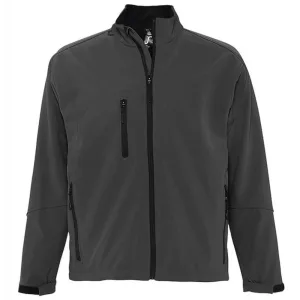 SOLS Heren Relax Soft Shell Jacket (ademend, winddicht en waterbestendig) (Houtskool)