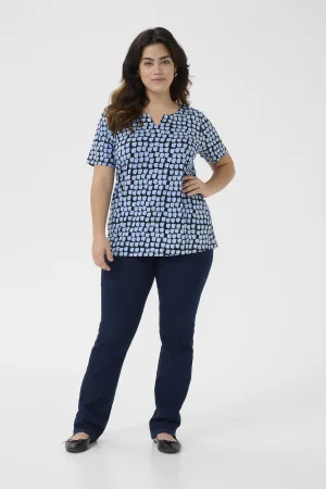 T-shirt Regular fit Black/Blue Graphic Dot