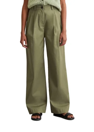 Marc O’Polo Bandplooibroek wijd, van twill, allrounder