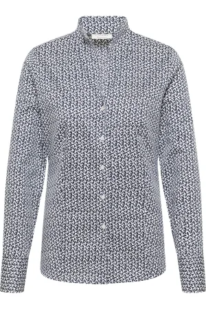 ETERNA Dames Overhemd marine, Bedrukt