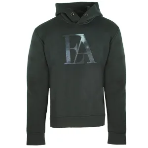 Emporio Armani zwarte hoodie met groot adelaarslogo