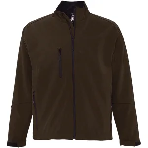 SOLS Heren Relax Soft Shell Jacket (ademend, winddicht en waterbestendig) (Donkere chocolade)