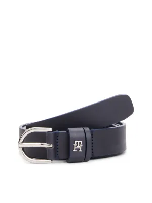 Tommy Hilfiger Leren riem ESSENTIAL EFFORTLESS 2.5 SV Eenvoudige doornsluiting, metalen embleem