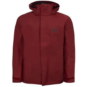 Jack Wolfskin Highland heren jas bordeauxrood