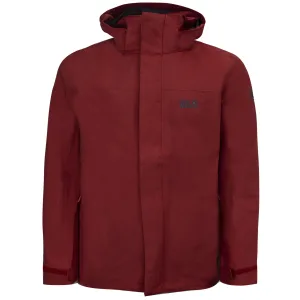 Jack Wolfskin Highland heren jas bordeauxrood