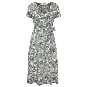 Mountain Warehouse Dames/Dames Santorini Floral Wrap Midi Dress (Kaki Groen)
