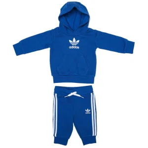Boy’s adidas Originals Baby Trefoil Hoody Set in royal white