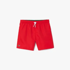 Jongensshort Lacoste Juniors Quick Dry Zwemshort in Rood