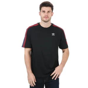 Men’s adidas Originals Adicolor 3D Trefoil 3-Stripes T-Shirt in Black