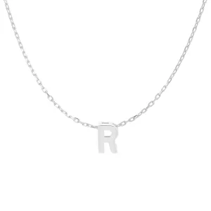 Luxenter Alfabet Ketting 925 Sterling Zilver rhodium afwerking