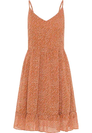 Dreimaster Jurk Dames Oranje Veelkleurig