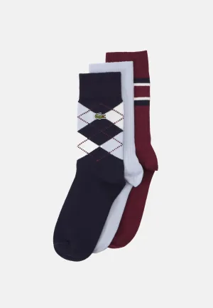 Heren Lacoste 3 Pack Katoenen Sokken in Multi kleur